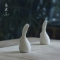 羊脂玉瓷摆件 白瓷兔子陶瓷人物工艺品摆件厂家混批发茶宠